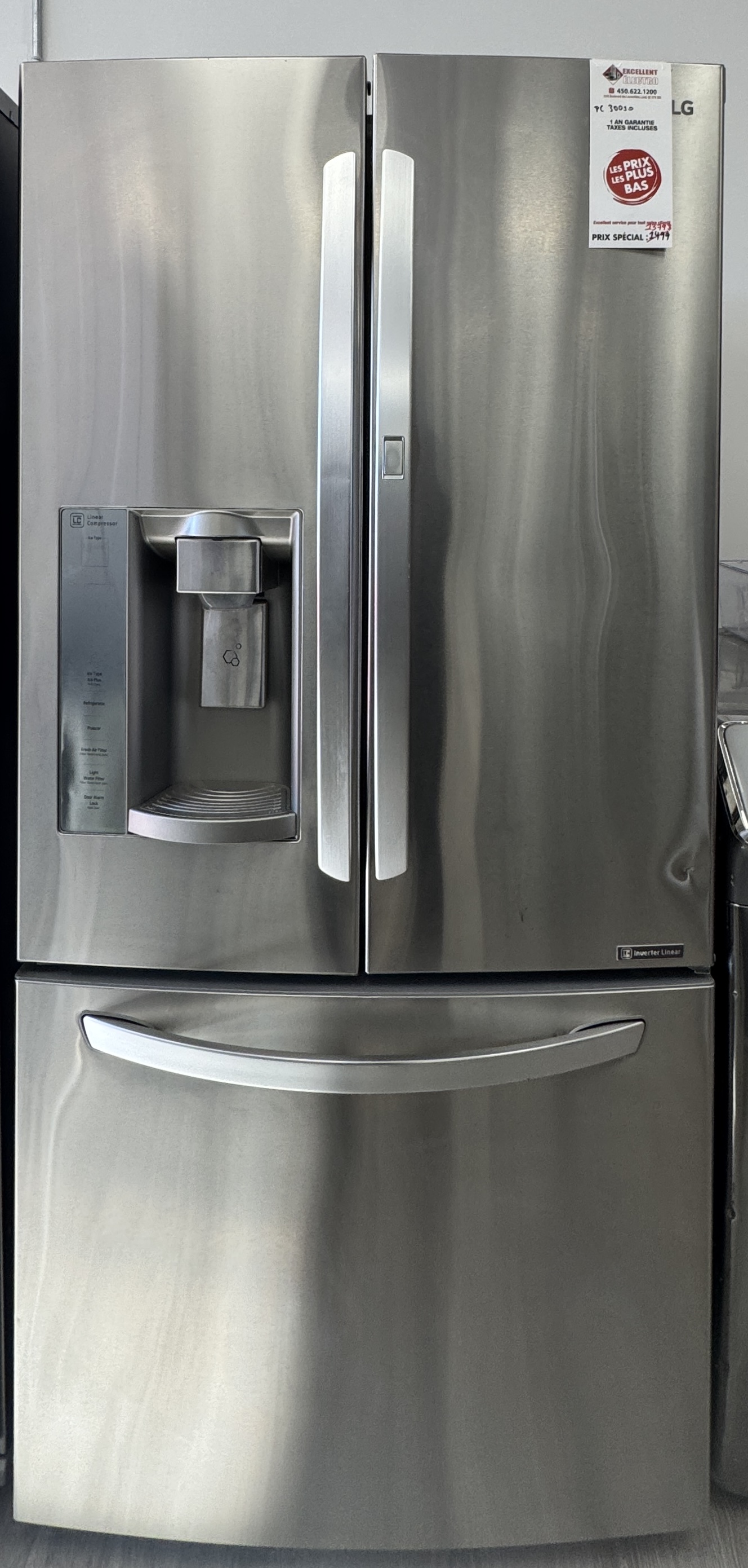 LG - 33'' Refrigerator - Stainless Steel - French Door - Refurbished - 30010