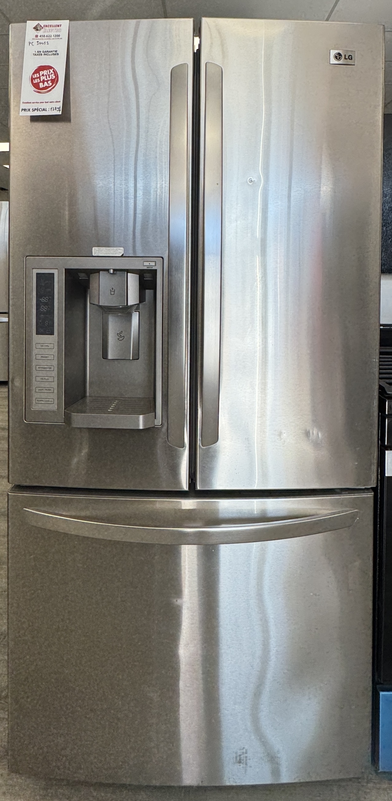 LG - 33'' Refrigerator - Stainless Steel - French Door - Refurbished - 30011