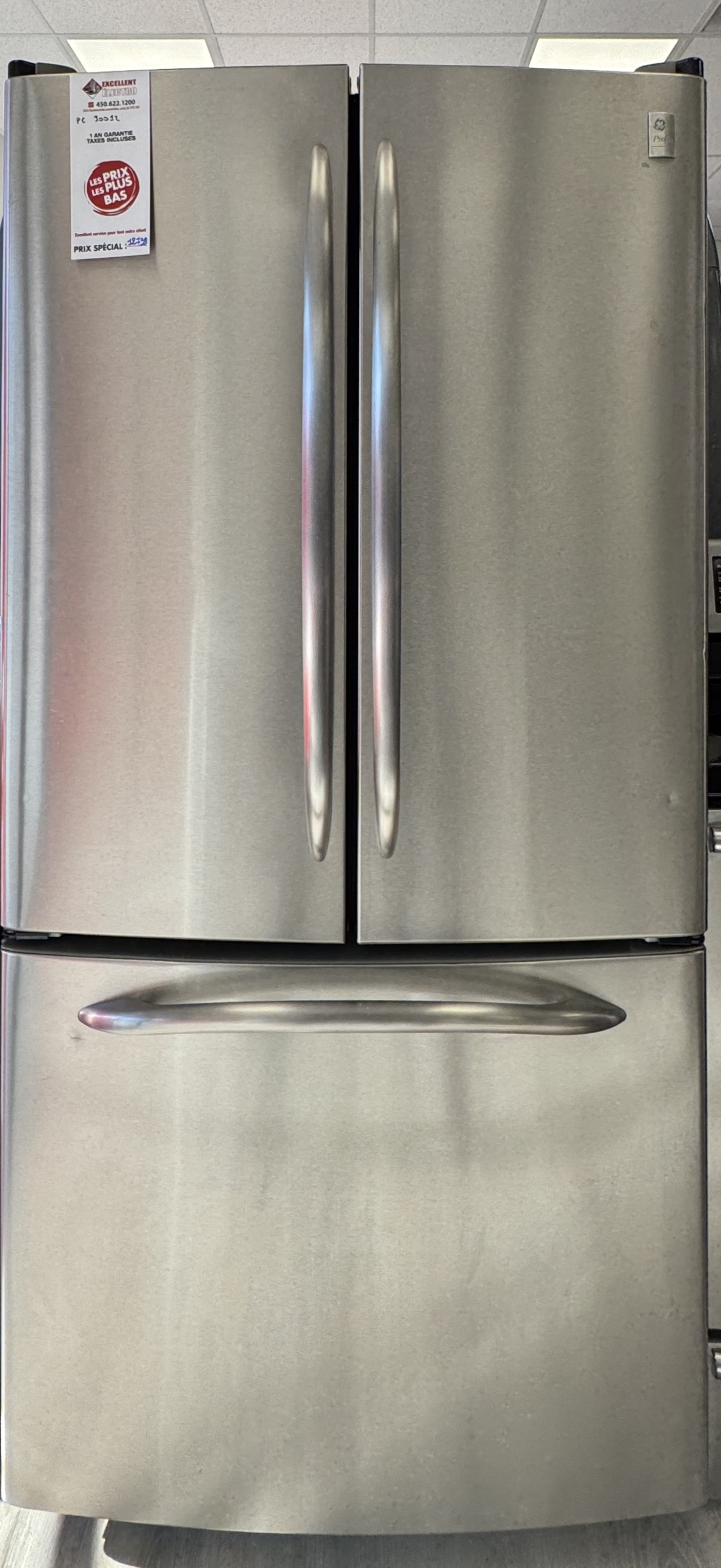 GE Profile - 33'' Refrigerator - Stainless Steel - French Door - Refurbished - 30012