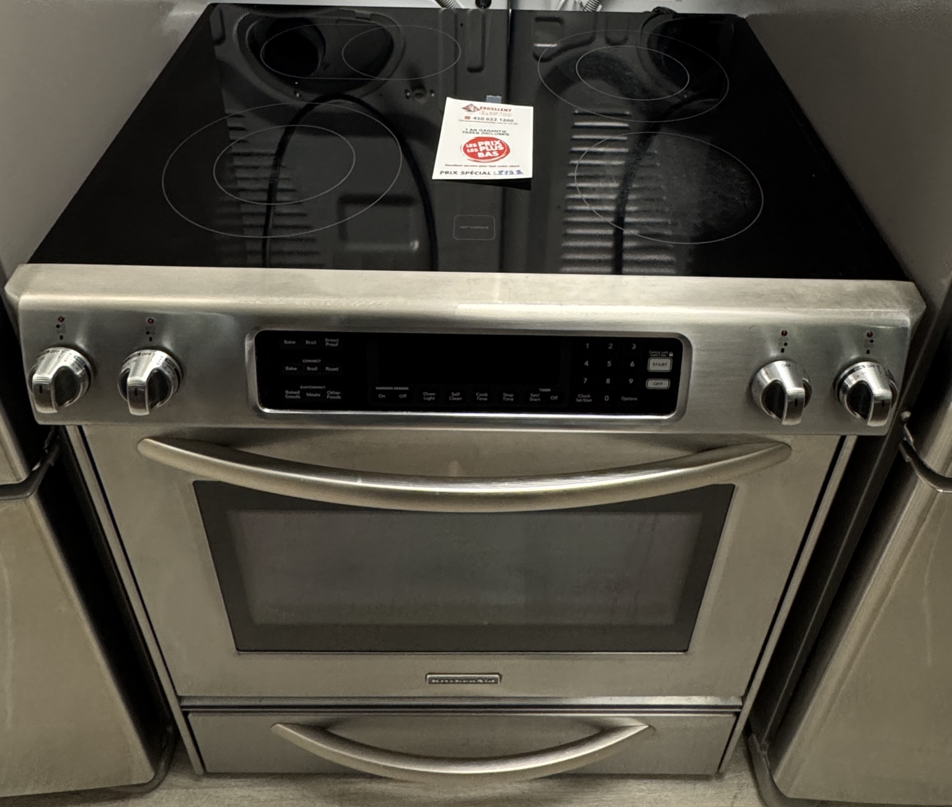 KitchenAid - 30'' Stove - Stainless Steel - Ceramic Glace - Refurbished - 31009