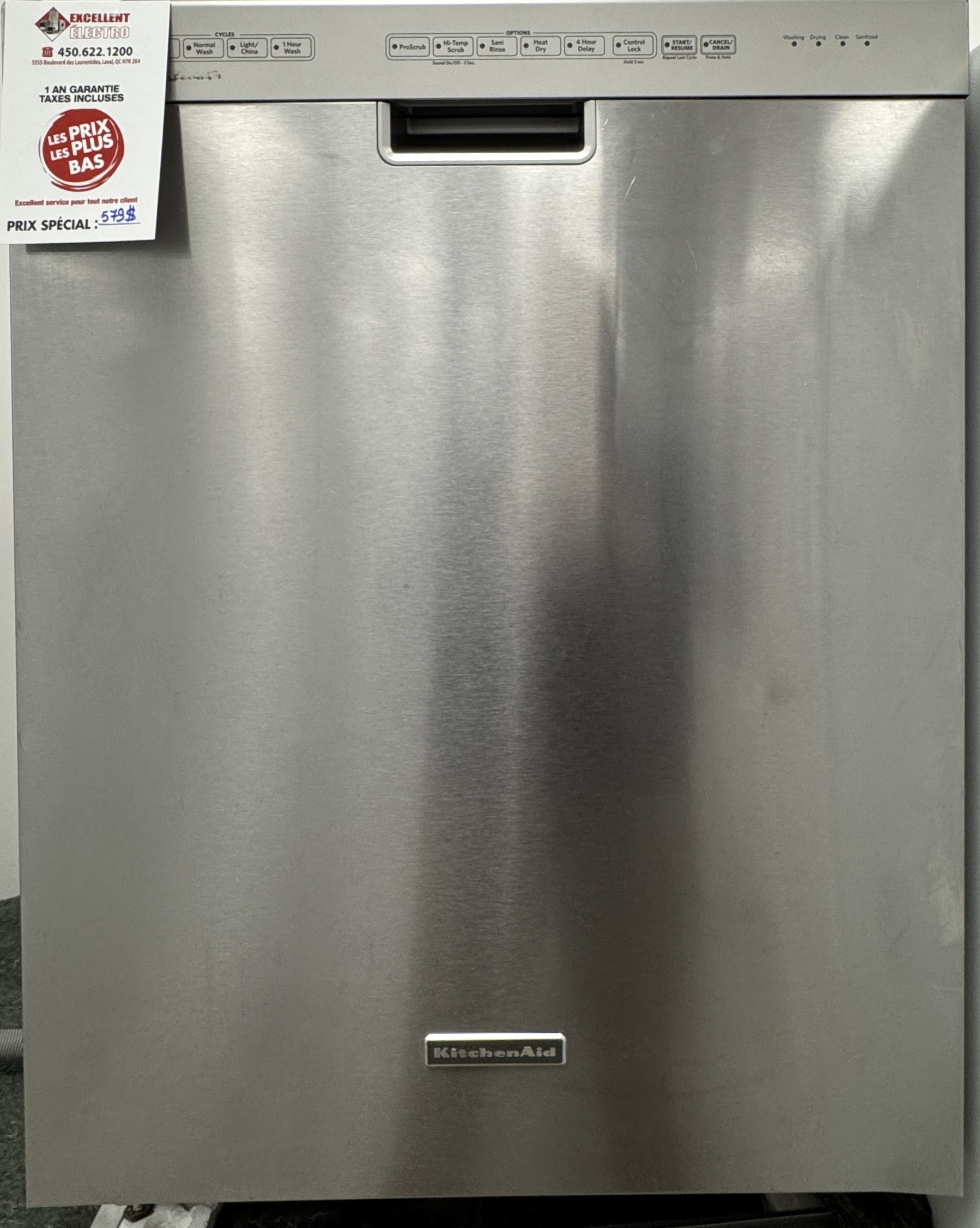 KitchenAid - 24'' Dishwasher - Stainless Steel - Refurbished - 33005