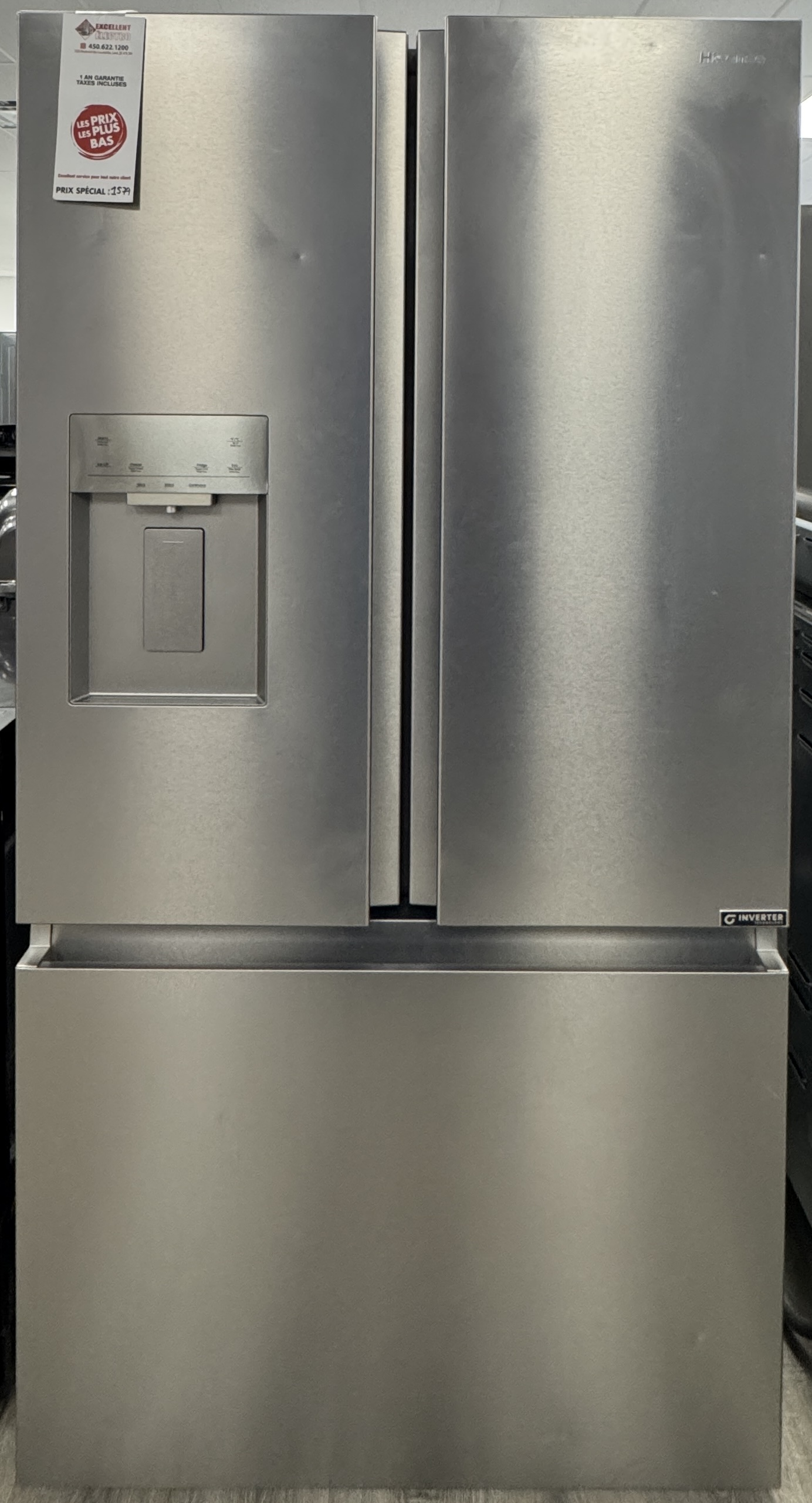 Hisense - 36'' Refrigerator - Stainless Steel - French Door - Refurbished - 30045